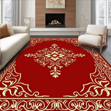 Holiday Damask with Traditional Festive Scrollwork Design(Red)