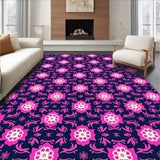 Decorative Interlocking Floral Mesh with Stylized Leaf (Pink) - ODIKA