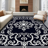Machine Damask Scroll Slip Resistant (Black)