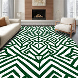 Interlocking Maze with Modern Boho Motifs (Green)
