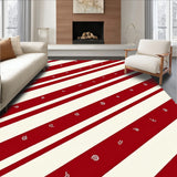 Cane Striped Festive Accent with Peppermint Swirls(Red)