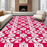 Traditional Holiday Tartan with Crisp Checkerboard Layout(Red)