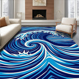 Classic Maritime Storm Nautical Artistic Tapestry(Blue)