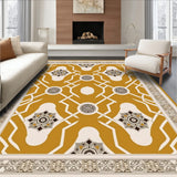 Supersoft Interlocking Lattice Design with Subtle Vintage Medallion Motifs(Gold)