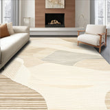 Elegant Beige with Cream Geometric Wave Design(Beige)