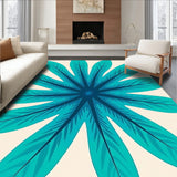 Abstract Watercolor Burst with Radiating Petal Forms(Beige)