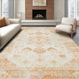 Restoration Collection Vintage Area Beige Sand Distressed Design(Beige)