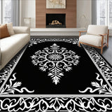 Damask Vinework with Ornate Botanical Scrolls(Black)