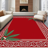 Joyful Season Greeting Pathway Accent With Festive Illustrations(Red)