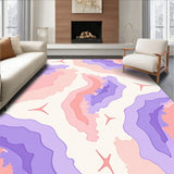 Abstract Watercolor Brush Strokes with Gradient Waves(Pink)