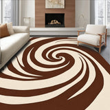 Swirled Marble Abstract Accent(Brown)
