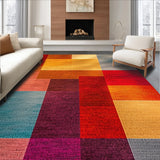 Ultra Soft Area Rug, Non Slip, Stain Resistant, Washable Area Rugs for Living Room, Bedroom, Modern Abstract Cabin(Red)