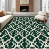 Artisan Handwoven Lattice Traditional Heirloom Tapestry(Green)