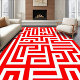 Festive Cane Stripe with Bold Contrast and Crisp Borders(Red)