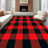 Lumberjack Checkered featuring Rustic Woodland Blocks(Black)