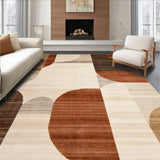 Contemporary Geometric Abstract Featuring Brown And Beige Hues(Beige)