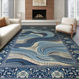 Elegant Beige/Blue Area(Blue)