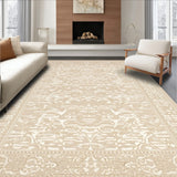 Elegant Neutral Wavy Beige Design Floor(Beige)