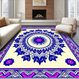 Deluxe Kaleidoscope Floral Basketweave Herringbone (Blue)