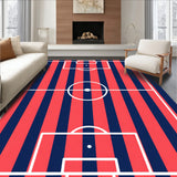 Striped Soccer Field Pitch Markings Design(Blue)