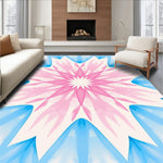 Abstract Floral Burst with Radiating Petals and Subtle Gradient Shifts (Blue) - ODIKA