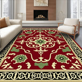 Crimson Interlocking Damask Motif(Red)