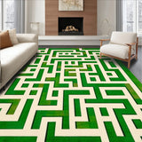 Playful Adventure Area with Beige Base and Lush Green Maze for Kids(Green)