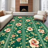 Ultra Soft Area Rug, Non Slip, Stain Resistant, Washable Area Rugs for Living Room, Bedroom, Vintage Non-Slip Living Room Area Rug Green(Green)