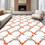 Chevron Waves with Misty Gray Outlines(Red)