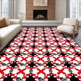 Heritage Gingham Interlocking Lattice Accent(Red)