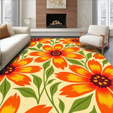 Botanical Bloom Showcasing Layered Petal Silhouettes(Orange)