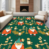 Cabin Gnome Frosty Morning Design Anti Slip Welcome(Green)