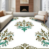Heritage Damask with Flourishing Wildflower Accents (Brown)