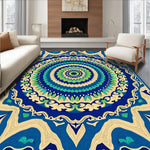 Sunset Breeze Abstract Medallion Symmetry (Blue) - ODIKA