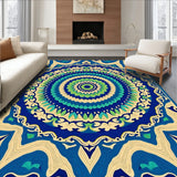 Sunset Breeze Abstract Medallion Symmetry (Blue) - ODIKA