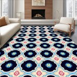 Chinoiserie Bloom Interlocking Lattice with Delicate Wildflowers (Beige) - ODIKA