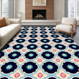 Chinoiserie Bloom Interlocking Lattice with Delicate Wildflowers (Beige) - ODIKA