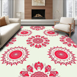 Heritage Floral Medallions with Symmetrical Garden Blooms Machine(Red)
