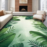 Ultra Soft Area Rug, Non Slip, Stain Resistant, Washable Area Rugs for Living Room, Bedroom, Indoor Outdoor Jungle Porch Stain-Resistant Throw Rug(Green)