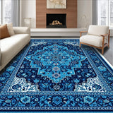 Ultra Soft Area Rug, Non Slip, Stain Resistant, Washable Area Rugs for Living Room, Bedroom, Versatile Boys Bedroom High Traffic Area Rug(Blue)
