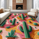 Ultra Soft Area Rug, Non Slip, Stain Resistant, Washable Area Rugs for Living Room, Bedroom, Rustic Western Kids Room Water-Absorbent Boot Rug(Pink)