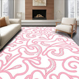 Abstract Botanical Maze Curved Artistic (Pink)