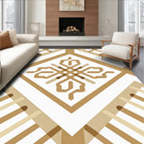 Minimalist Interlocking Lattice Abstract Foldable(Brown)