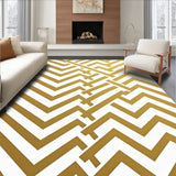 Chevron Zigzag Hallway with Point Details(Gold)