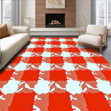 Autumn Inspired Bold Buffalo Plaid with Crisp Checkerboard(Red)