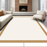 Bordered Maze Accent with Interlocking Lattice Framework Motifs (Beige) - ODIKA