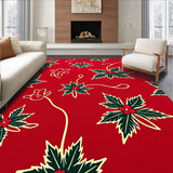 Glowing Kitten Paw Print Trail Seasonal with Holly Leaf Design(Red)