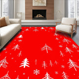 Joyful Winter Wonderland Pathway Adornment With Fir Illustrations(Red)