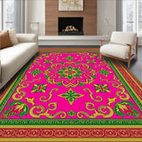 Colorful Arabesque Throw Featuring Bright Holiday Festive(Pink)