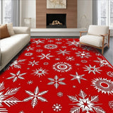 Holiday Snowflake Winter Wonderland Festive Floor(Red)